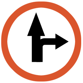  Go straight or right