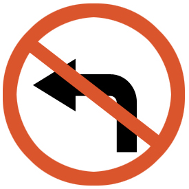  No left turn
