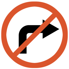  No right turn