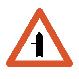  Minor cross road from left