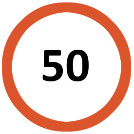  Maximum speed limit 50 Km/h