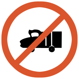  No entry for goods vehicles