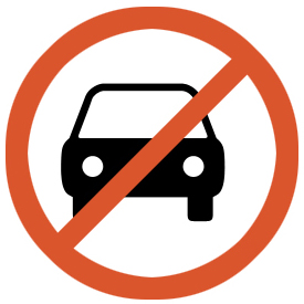  No entry for motor vehicle