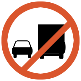  Overtaking by goods vehicles prohibited