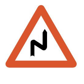  Double bend to the right