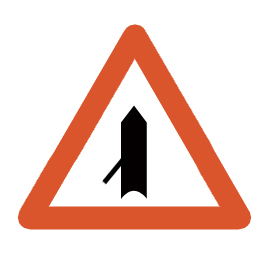  Minor cross road joining from left