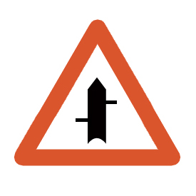  Minor cross roads from left and right respectively