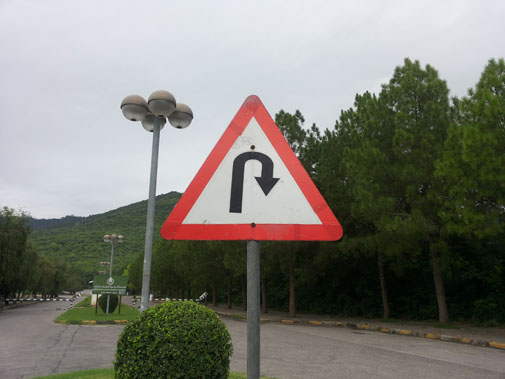 U-turn Road Sign