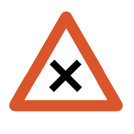  Yield to the traffic approaching from the right on the cross road